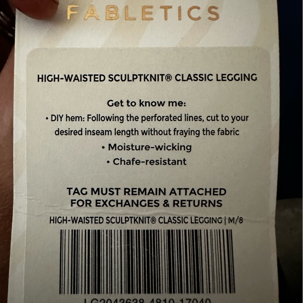 NWT- FABLETICS SculptKnit® High-Waisted Custom Length Legging - Picture 13 of 15